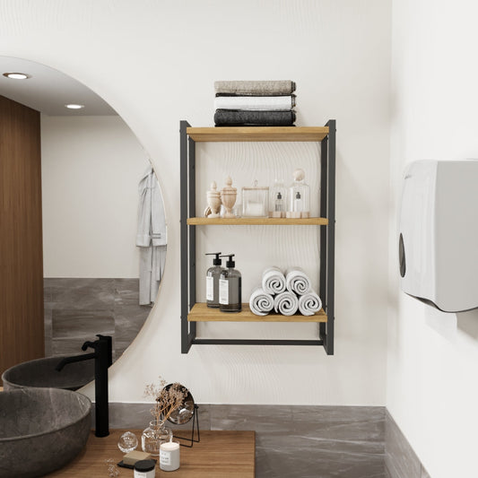 Sunapq 3-Tier Bathroom Shelf for Towels, Blankets, and Decor