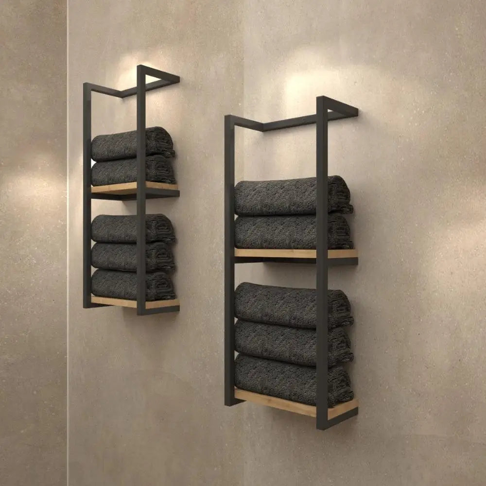 Sunapq 2-Tier Bathroom Shelf and Towel Storage Organizer