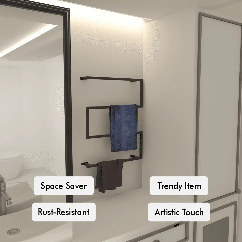 Sunapq Premium Wall Mounted Towel Holder for Bathroom