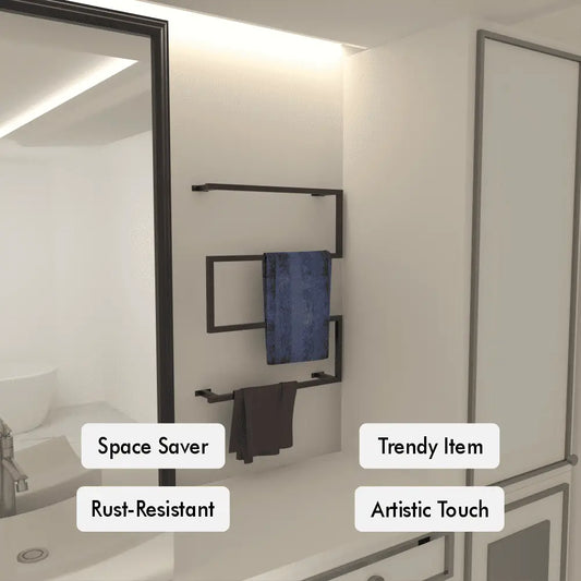 Sunapq Premium Wall Mounted Towel Holder for Bathroom